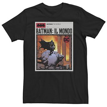 Big & Tall DC Comics Batman: Il Mondo Italy News Poster Tee