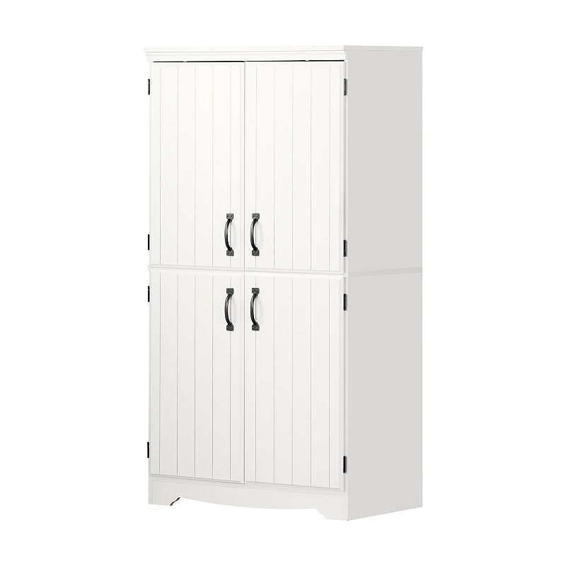 South Shore Farnel 4-Door Storage Cabinet, White