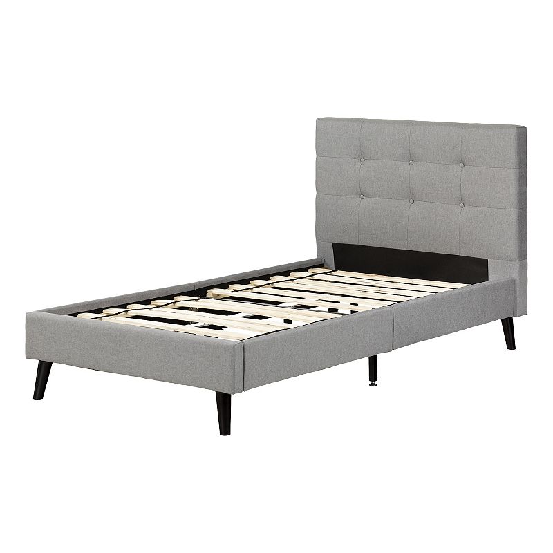 South Shore Fusion Complete Upholstered Bed, Grey, Queen