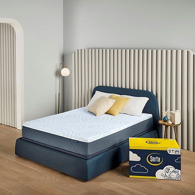 Serta Perfect Sleeper Nestled Night 10" Medium Firm Gel Memory Foam Mattress-In-A-Box