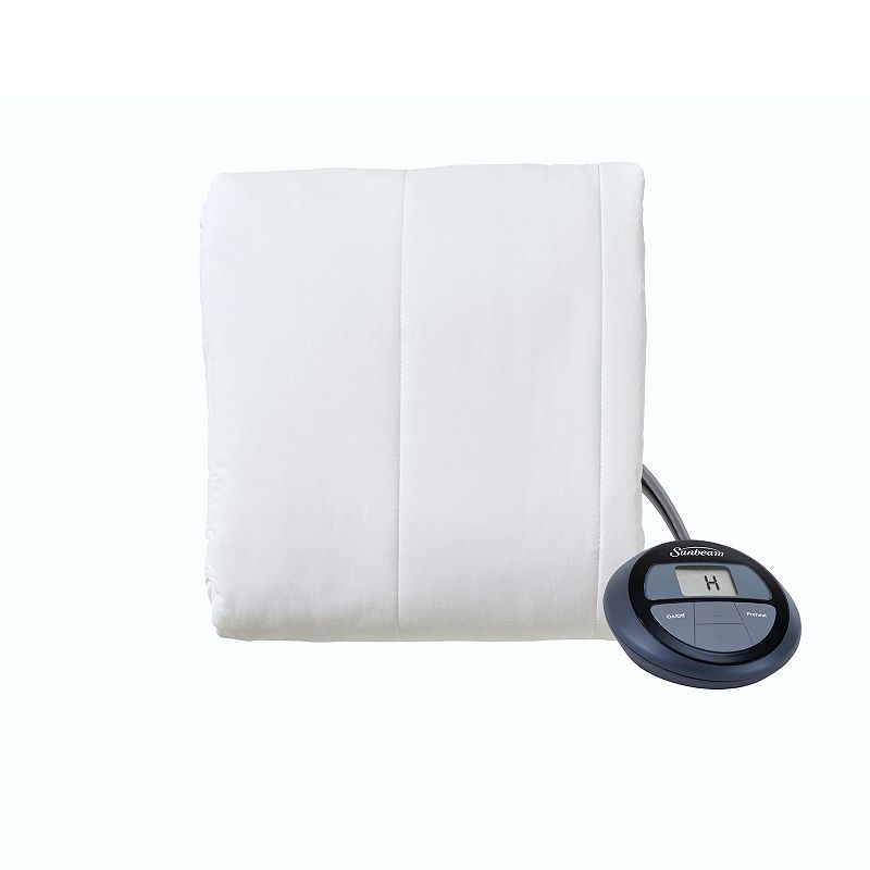 UPC 053891158961 product image for Sunbeam Polyester Vertical Quilted Heated Mattress Pad with Digital Display Cont | upcitemdb.com