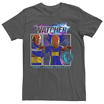 Men's Marvel What If The Watcher Comic Panels Tee