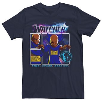 Men's Marvel What If The Watcher Comic Panels Tee