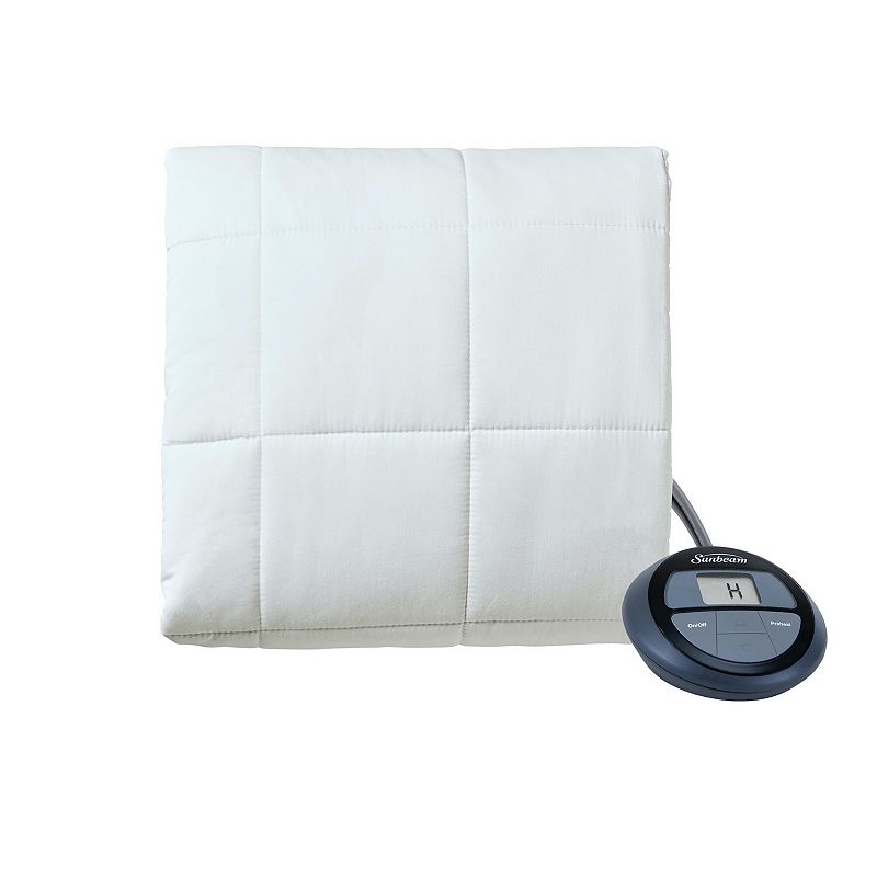 UPC 053891159333 product image for Sunbeam Water Resistant Heated Mattress Pad with Premium Digital Display, White, | upcitemdb.com