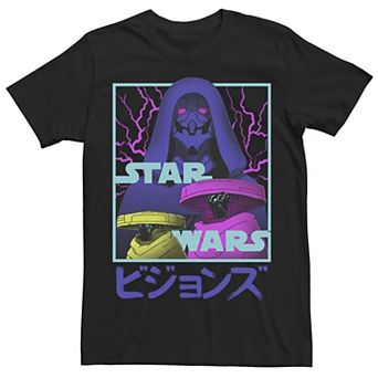 Men's Star Wars Visions Kanji Style Lightning Poster Tee