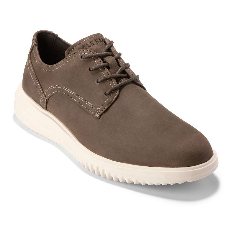 Cole Haan Grand+ Men's Leather Oxford Shoes, Size: 9.5, Riverstone