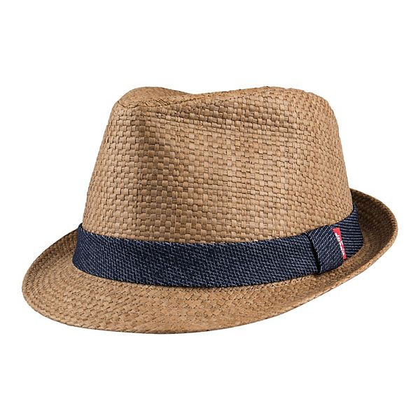 Men's Levi's® Straw Fedora Hat with Denim Band