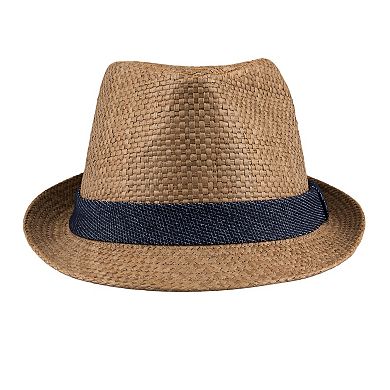 Men's Levi's® Straw Fedora Hat with Denim Band