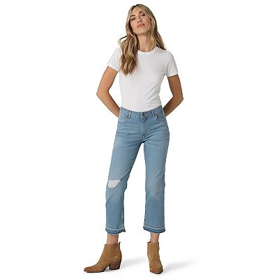 Women s Wrangler High Rise True Straight Cropped Jeans