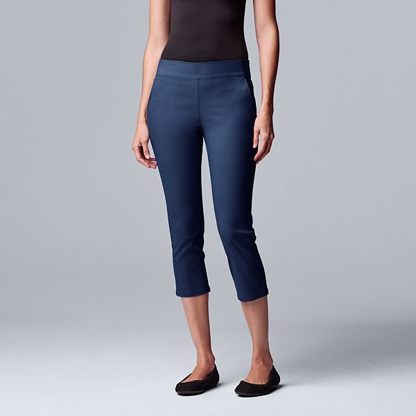 Simply Vera Vera Wang Pinstripe Peacoat (Blue) High Waist Leggings