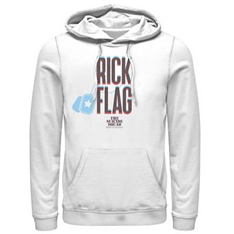 Men's The Suicide Squad Rick Flag Red And Blue Hoodie