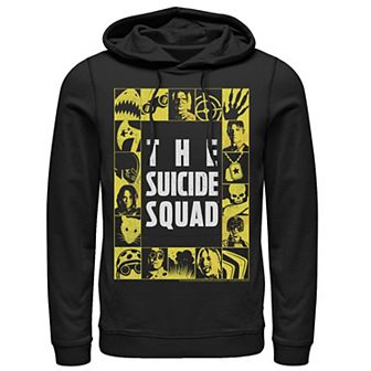 Men's The Suicide Squad Yellow Squares Logo Hoodie