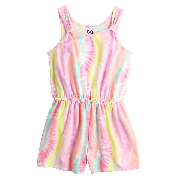 Girls 620 SO® Knot Strap Romper in Regular & Plus