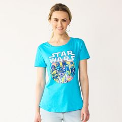 Star Wars Women's Heroes Kawaii Crew Neck Graphic T-Shirt