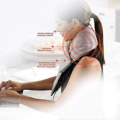 Sharper Image Calming Heat Massaging Neck Wrap