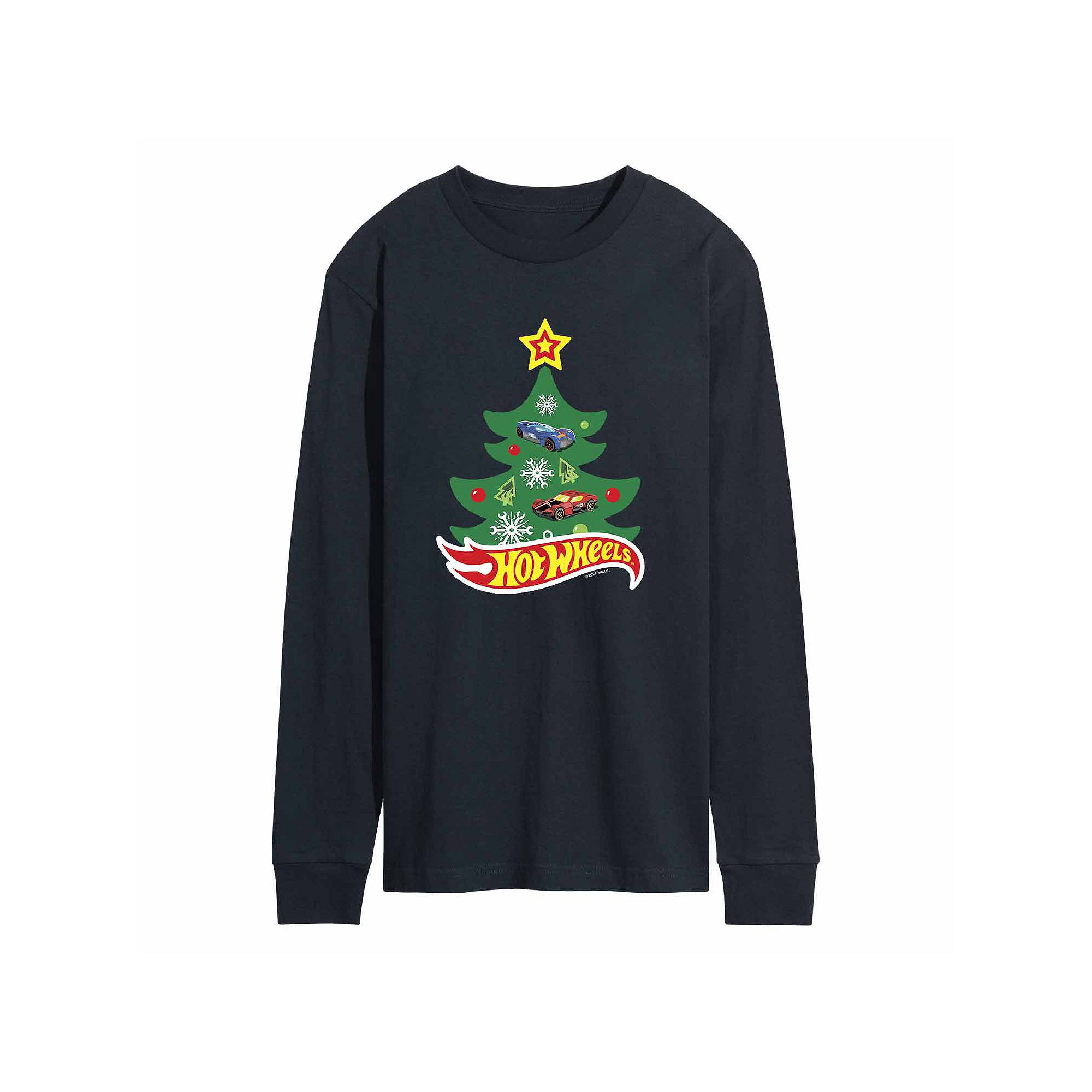 Mens Hot Wheels Christmas Tree Tee, Size: Medium, Blue