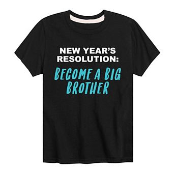 Boys 8-20 New Years Resolution Brother Graphic Tee