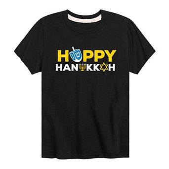 Boys 8-20 Happy Hanukkah Icon Graphic Tee
