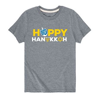 Boys 8-20 Happy Hanukkah Icon Graphic Tee