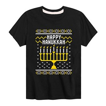 Boys 8-20 Happy Hanukkah Graphic Tee
