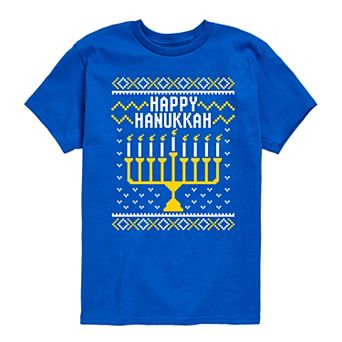 Boys 8-20 Happy Hanukkah Graphic Tee