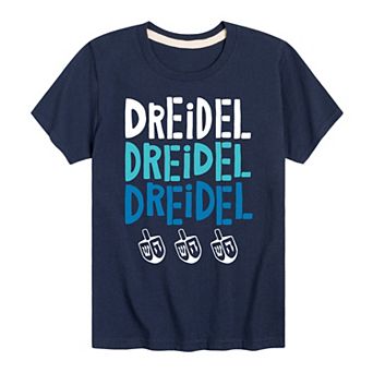 Boys 8-20 Dreidel Dreidel Dreidel Graphic Tee