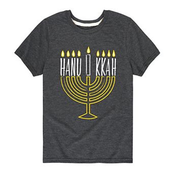 Boys 8-20 Hanukkah Menorah Graphic Tee