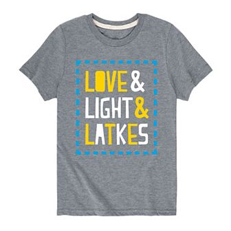 Boys 8-20 Love And Light And Latkes Graphic Tee