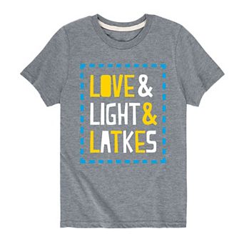 Boys 8-20 Love And Light And Latkes Graphic Tee