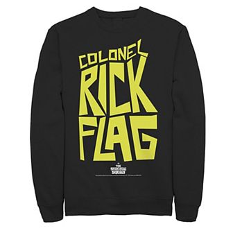 Men's The Suicide Sqaud Colonel Rick Flag Yellow Text Sweatshirt