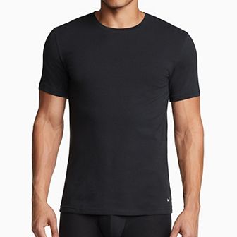 Men's Nike 2-Pack Dri-FIT Essential Cotton Stretch Crewneck Undershirt