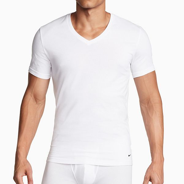 Men's Nike Dri-FIT Essential Cotton Stretch 2-Pack V-neck Undershirts