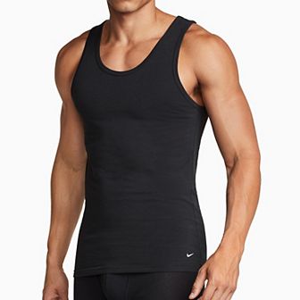 Men's Nike 2-Pack Dri-Fit Essential Cotton Stretch Tank Top Undershirt