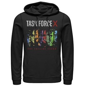 Men's The Suicide Squad Task Force X Colorful Portrait Panels Hoodie