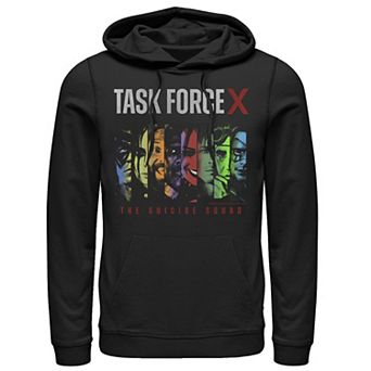 Men's The Suicide Squad Task Force X Colorful Portrait Panels Hoodie