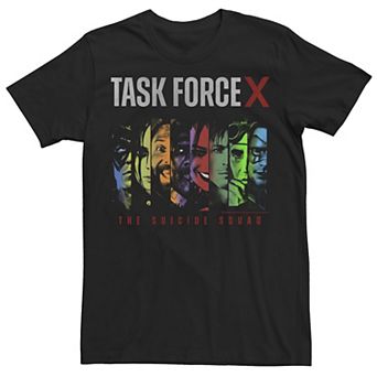 Men's The Suicide Squad Task Force X Colorful Portrait Panels Tee