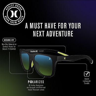 Men's Hurley Storm 56mm Square Polarized Sunglasses