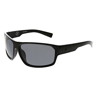 Men's Hurley Blackout 64mm Wrap Polarized Sunglasses