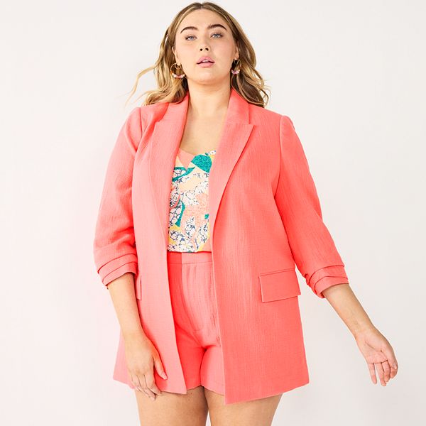 Coral blazer plus size shop