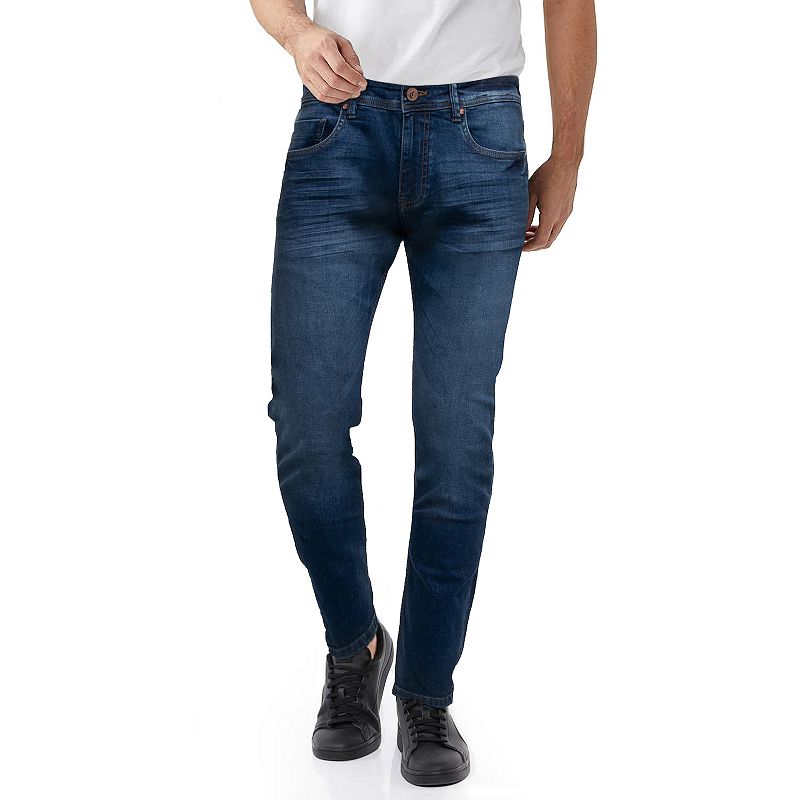 Mens Cultura Super Flex Skinny Jeans, Size: 28 X 30, Dark Blue
