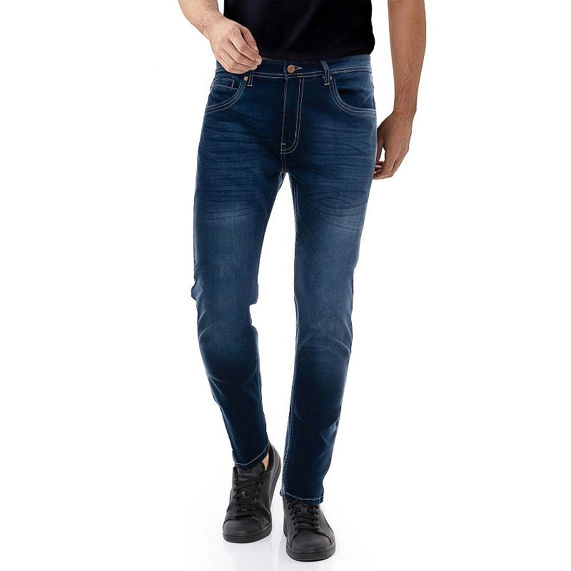 Mens Cultura Classic 5-Pocket Stretch Skinny Jeans, Size: 32 X 32, Dark Bl