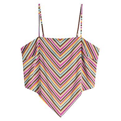 Juniors' SO® Smocked Back Scarf Hem Cami
