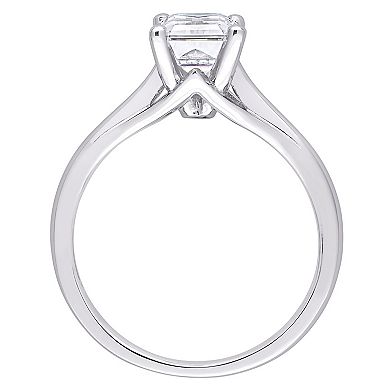 Stella Grace 10k White Gold 1 3/4 Carat T.W. Lab-Created Moissanite Emerald-Cut Solitaire Ring