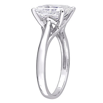 Stella Grace 10k White Gold 3 1/2 Carat T.W. Lab-Created Moissanite Emerald-Cut Solitaire Ring