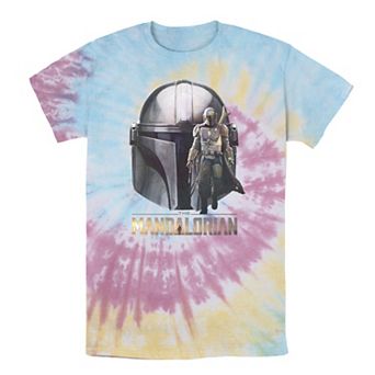Men's Star Wars The Mandalorian Helmet Portrait Mashup Tee