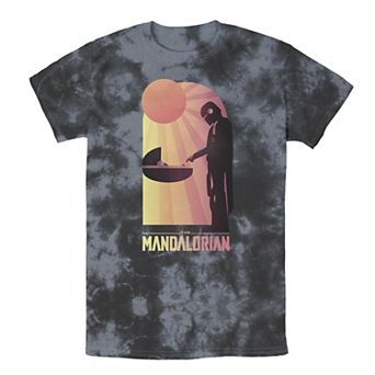 Men's Star Wars The Mandalorian The Child Sunset Meeting Tee
