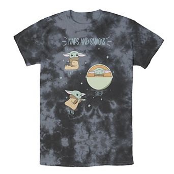 Men's Star Wars The Mandalorian The Child Naps And Snacks Doodles Tee