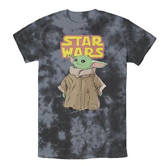 Men's Star Wars The Mandalorian The Child Cute Stare Logo Tee