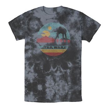 Men's Star Wars AT-AT Silhouette Title Logo Circle Tee