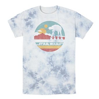 Men's Star Wars AT-AT Silhouette Title Logo Circle Tee